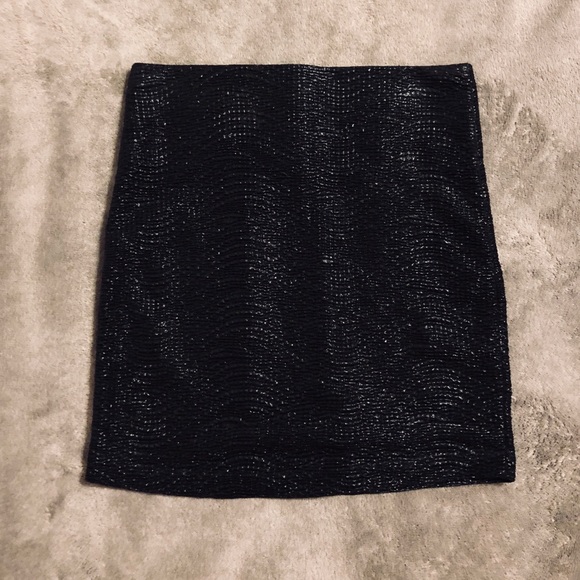 BCBGeneration Dresses & Skirts - BCBG Generation metallic black mini skirt